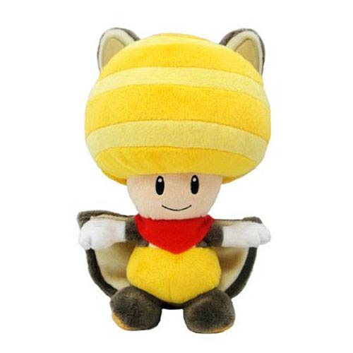 Super Mario Bros. Yellow Flying Squirrel Toad 8-Inch Plush